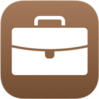 the apple business logo is shown on a white background
