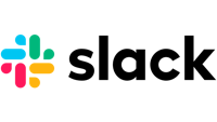 a colorful logo with the word slack on it